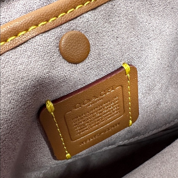 Coach Luna Purse Soft Pebble Leather Shoulder Bag Faded Purple Silver CC438 - Picture 11 of 12